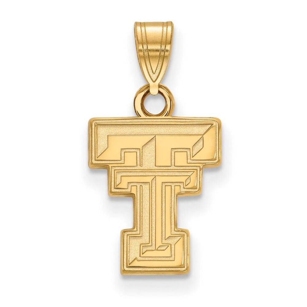 10k Yellow Gold Texas Tech U. Small 'TT' Pendant